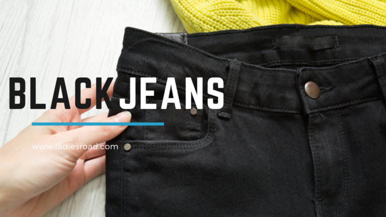 LOOSE FIT BLACK JEANS FOR WOMEN